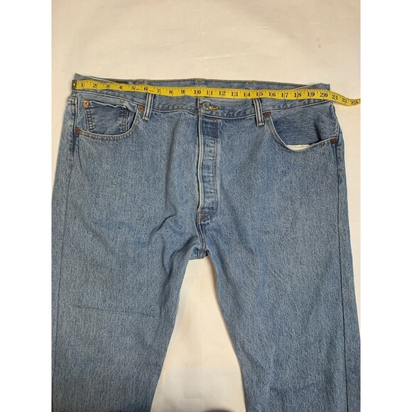 Levi's 501 Jeans Mens Size 42x30 Blue Button Fly Straight Leg Denim Cowboy Chore - Picture 10 of 10